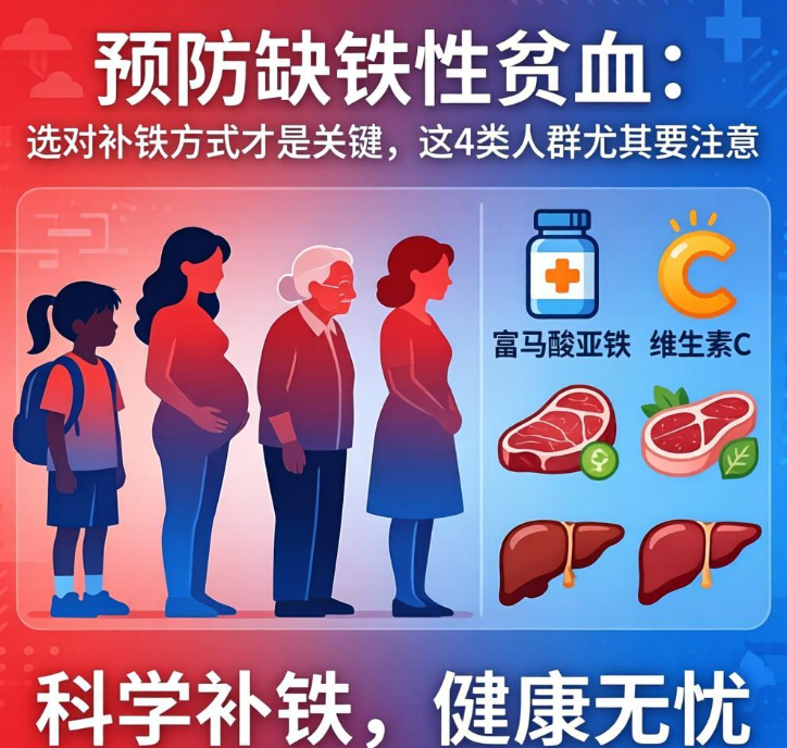 预防缺铁性贫血：选对补铁方式才是关键，这4类人群尤其要注意