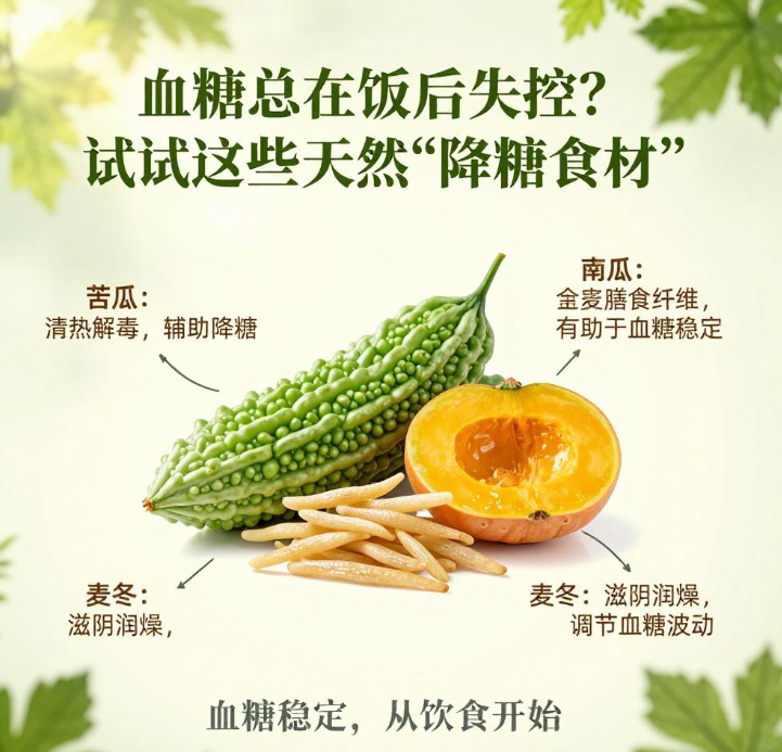 血糖总在饭后失控？试试这些天然“降糖食材”