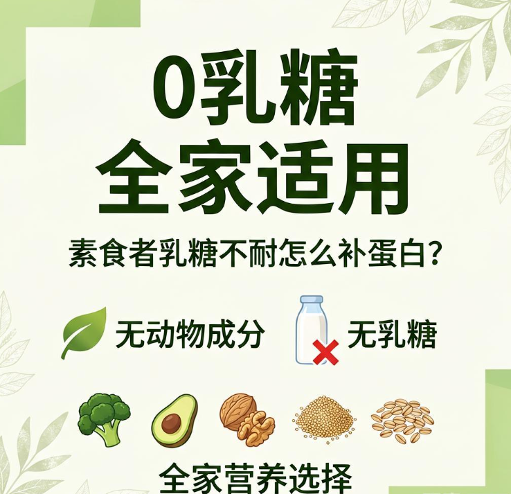 素食者乳糖不耐怎么补蛋白？0乳糖植物配方纽崔莱多种植物蛋白粉全家适用
