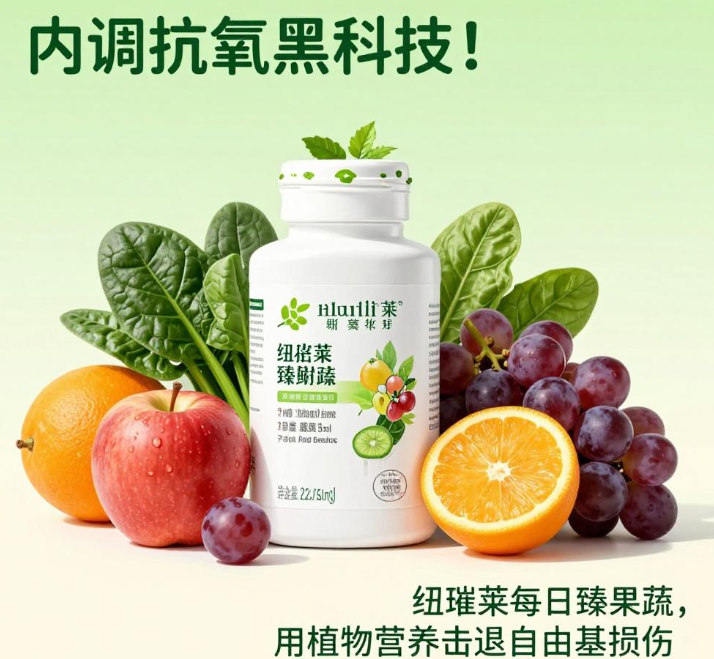 内调抗氧黑科技！纽崔莱每日臻果蔬，用植物营养击退自由基损伤