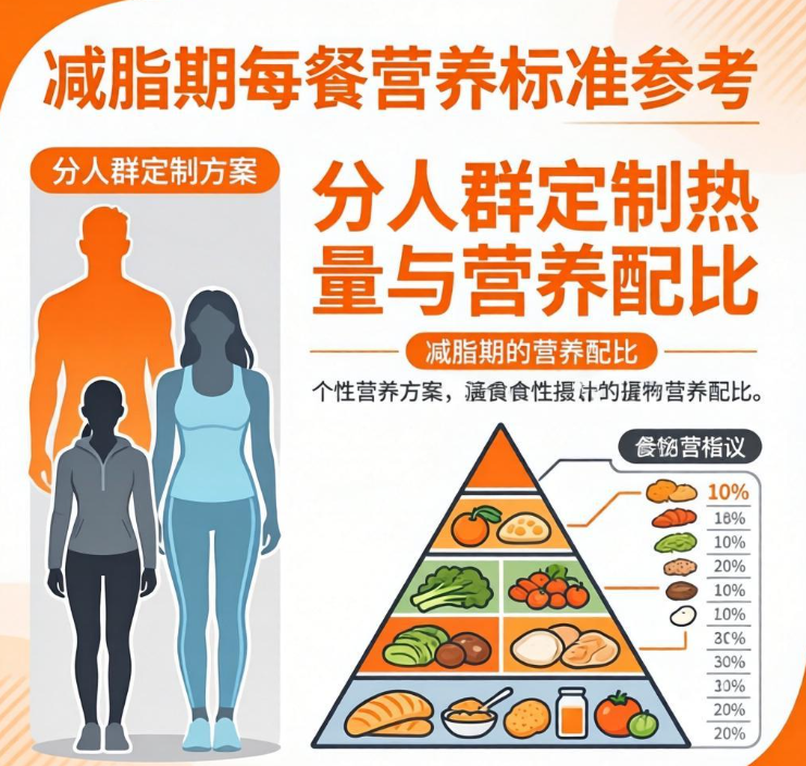 减脂期每餐营养标准参考：分人群定制热量与营养配比