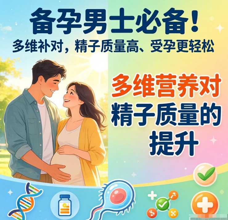 备孕男士必备!多维补对,精子质量高、受孕更轻松