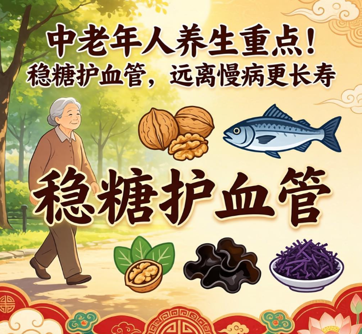 中老年人养生重点！稳糖护血管，远离慢病更长寿