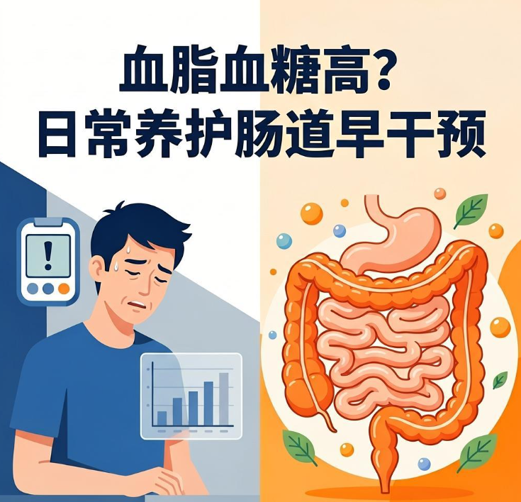 血脂血糖偏高、代谢综合征要早干预，日常养护肠道也能帮上大忙