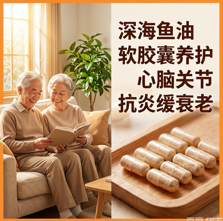 中老年人日常营养怎么补 深海鱼油软胶囊养护心脑关节抗炎缓衰老