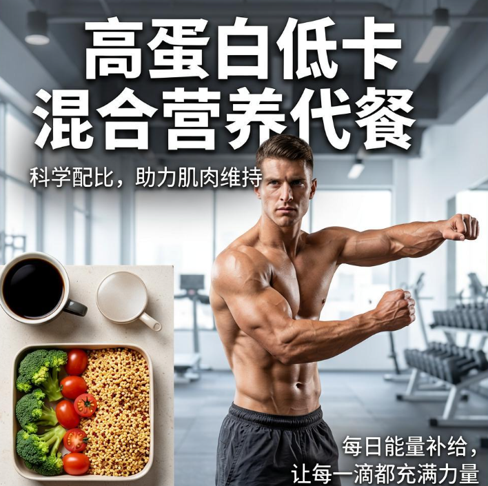 健身减脂期担心肌肉流失？高蛋白低卡混合营养代餐帮你留住线条