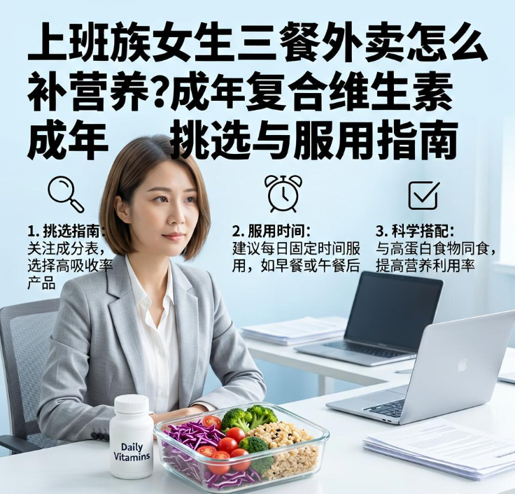 上班族女生三餐外卖怎么补营养？成年女性复合维生素挑选与服用指南
