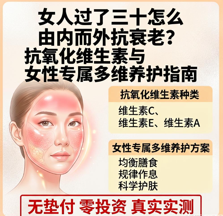 女人过了三十怎么由内而外抗衰老？抗氧化维生素与女性专属多维养护指南
