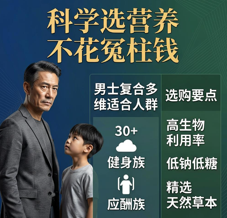 想给老公爸爸挑营养品别瞎买，先看懂男士复合多维和适合哪些人吃