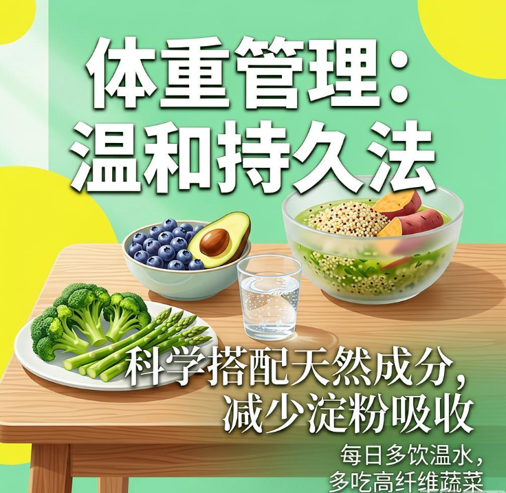 体重管理别只饿肚子，挡住多余淀粉吸收，才是温和持久的出路