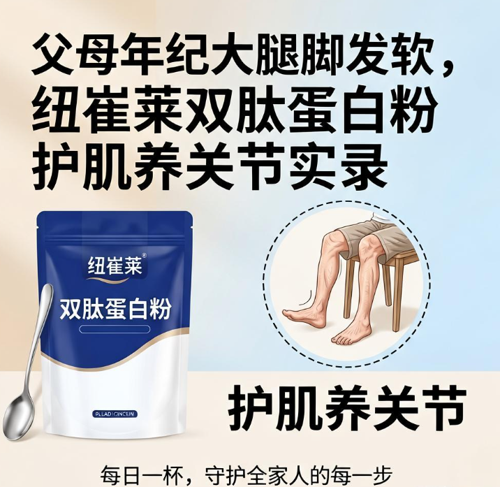 父母年纪大腿脚发软，纽崔莱双肽蛋白粉护肌养关节实录