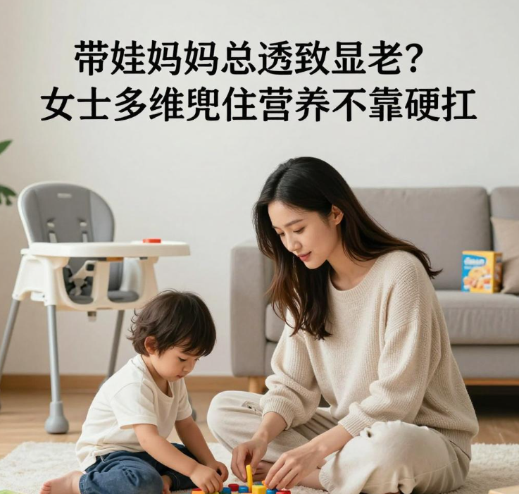 带娃妈妈总透支显老？女士多维兜住营养不靠硬扛