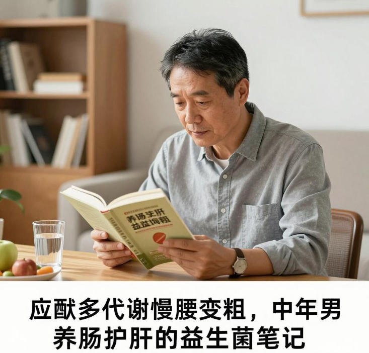 应酬多代谢慢腰变粗，中年男养肠护肝的益生菌笔记