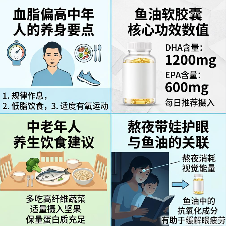 熬夜带娃眼睛干记性差，鱼油软胶囊对视疲劳有用吗