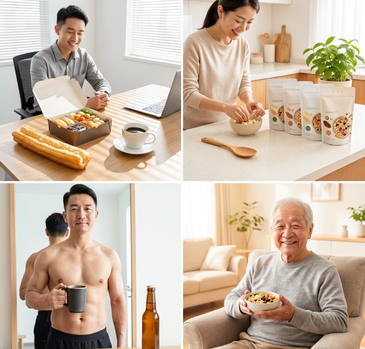 中年男人啤酒肚难收，低GI混合营养代餐能帮上什么忙