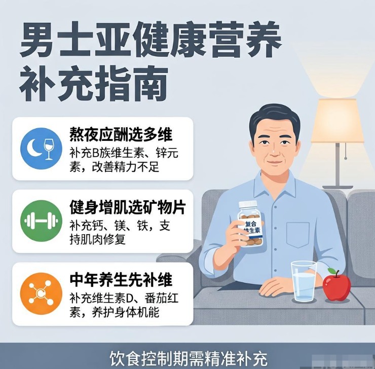 男士健身增肌要不要吃多维，饮食控制期怎么挑矿物片