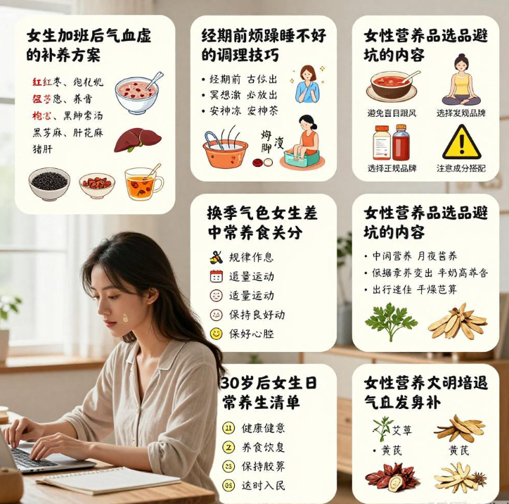 30岁后女生日常养生清单，经期稳定气色亮的关键动作