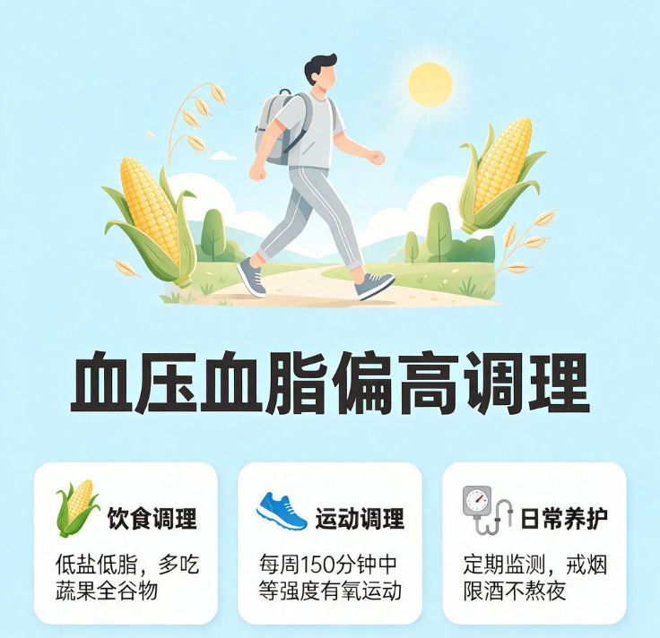 体检发现血压血脂偏高平时该怎么调
