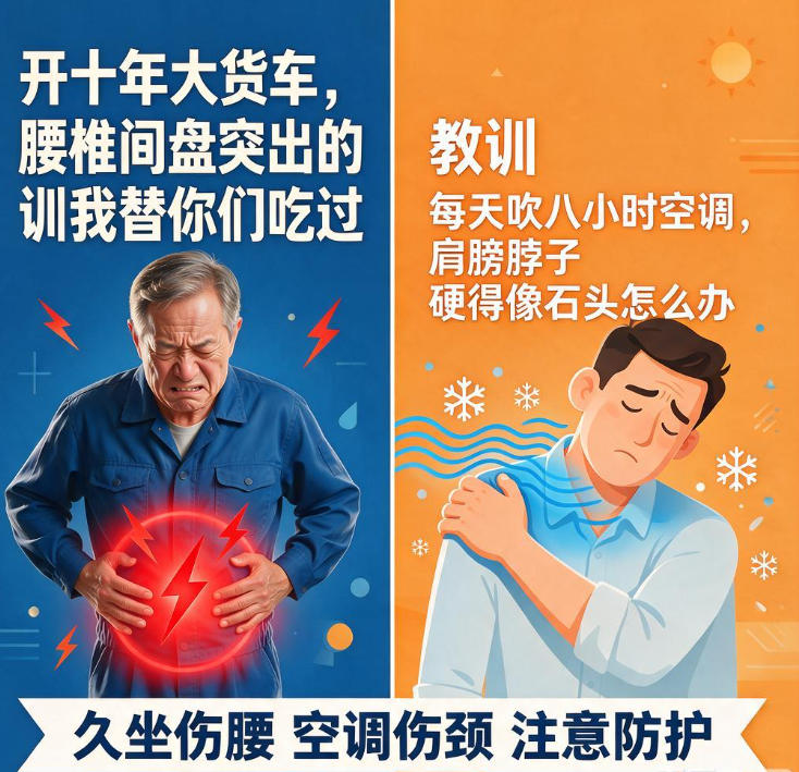 每天吹八小时空调，肩膀脖子硬得像石头怎么办