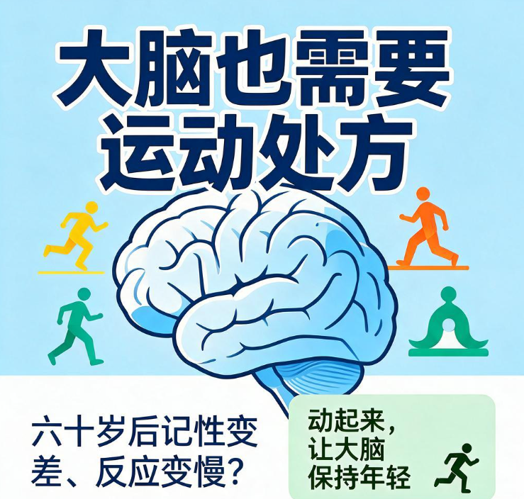 六十岁后记性变差、反应变慢？大脑也需要“运动处方”