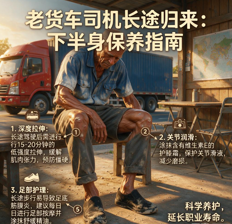 跑长途屁股麻小便黄，老货车司机怎么养下半身