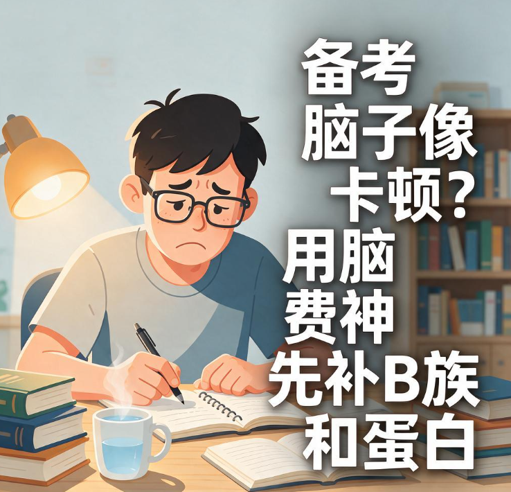 备考脑子像卡顿？用脑费神先补B族和蛋白