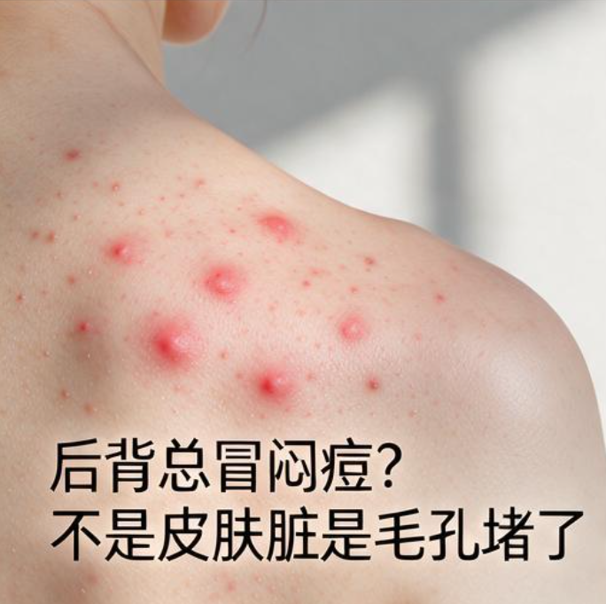 后背总冒闷痘？不是皮肤脏是毛孔堵了