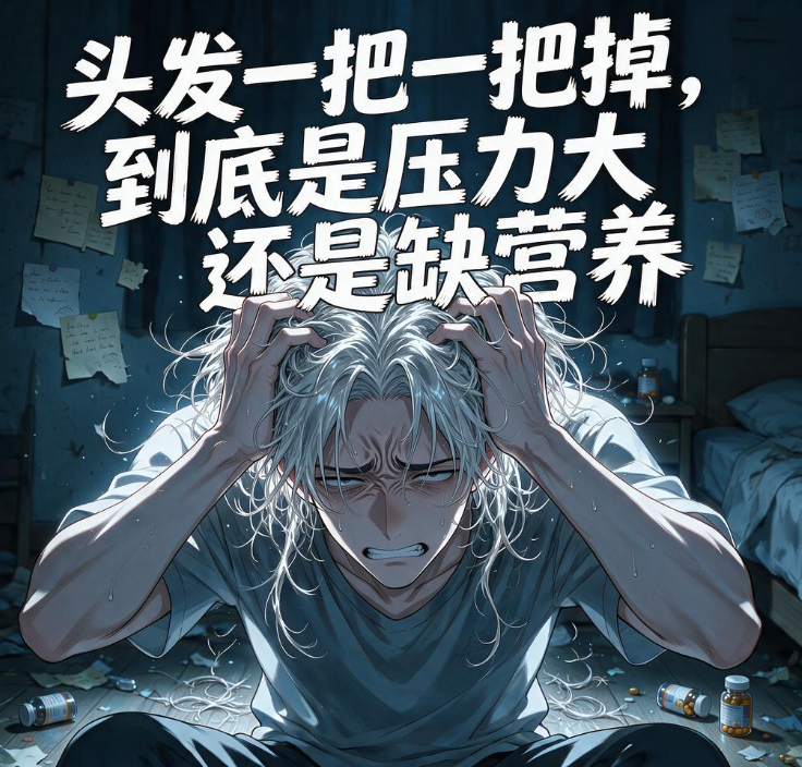 头发一把一把掉,到底是压力大还是缺营养