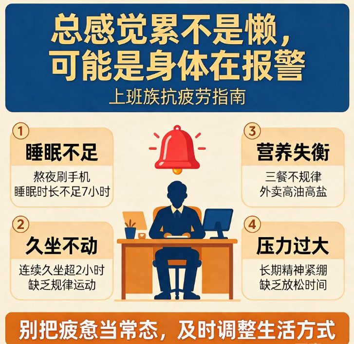 总感觉累不是懒，可能是身体在报警：上班族抗疲劳指南
