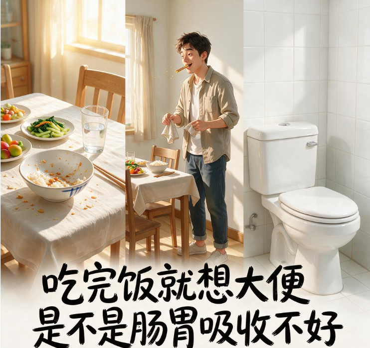 吃完饭就想大便是不是肠胃吸收不好