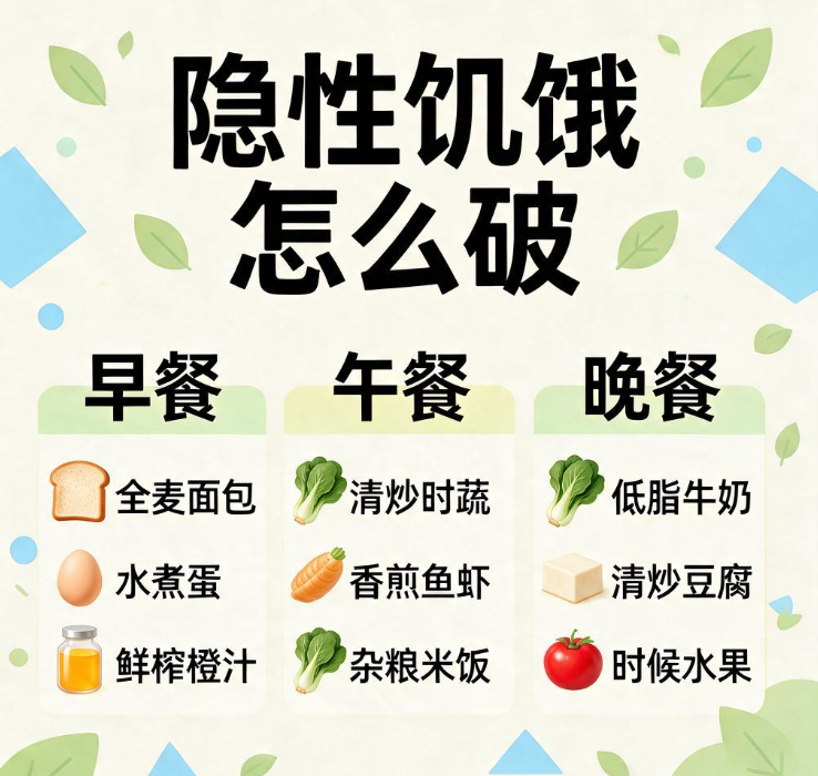 隐性饥饿怎么破：三餐里补上营养短板的实用清单