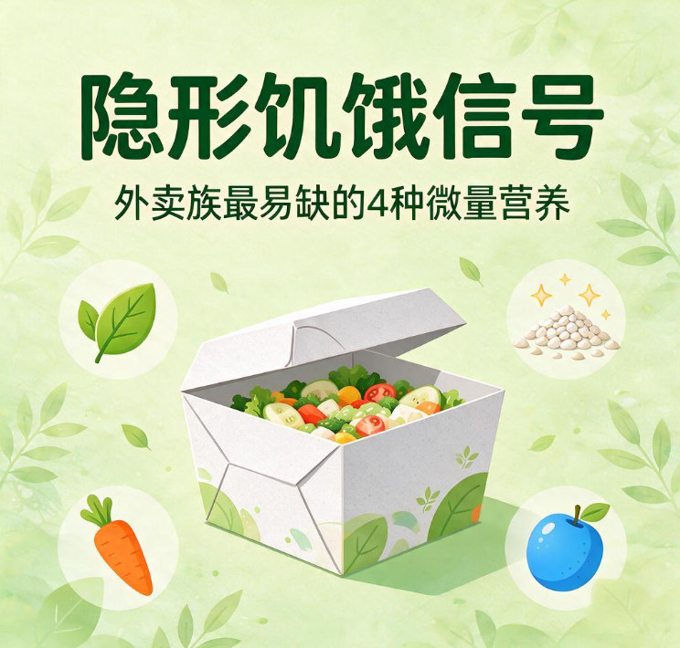 隐形饥饿信号：外卖族最易缺的4种微量营养