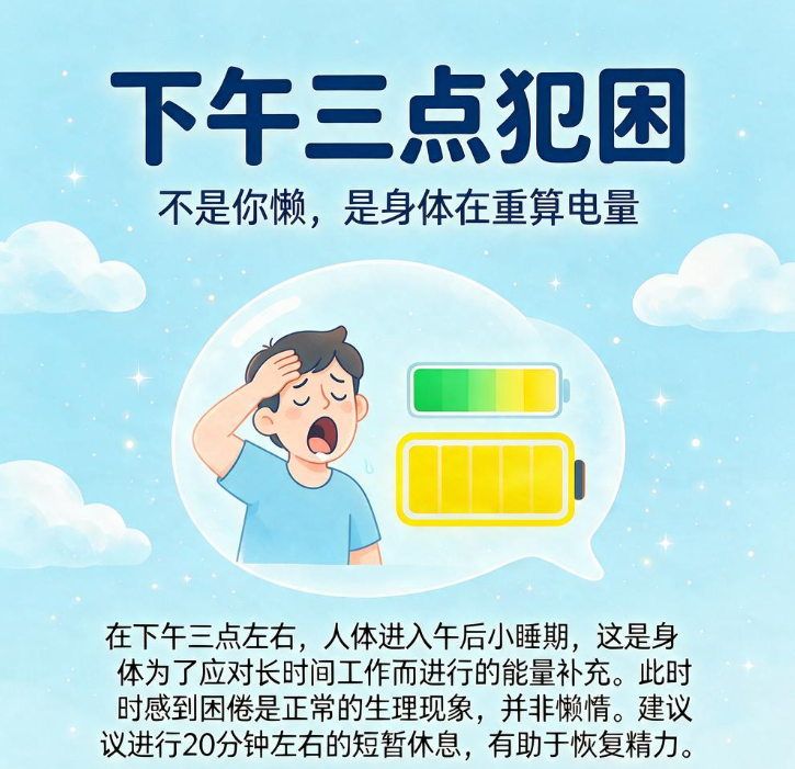 下午三点犯困：不是你懒，是身体在重算电量