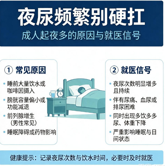 夜尿频繁别硬扛：成人起夜多的原因与就医信号