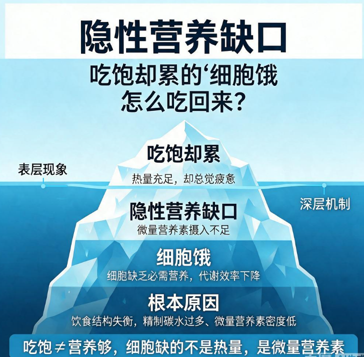 隐性营养缺口：吃饱却累的「细胞饿」，怎么吃回来？